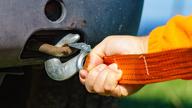 hook and chain towing